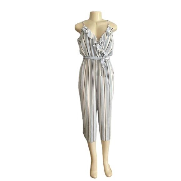 Guess Jumpsuit with Light blue stripes and ruffles neckline size M summe… - Picture 3 of 8